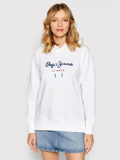 Bluzy damskie - Pepe Jeans Bluza Calista PL581190 Biały Regular Fit - grafika 1