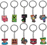 Breloczki dla dzieci - Yuxin 10 paczek breloków Minecraft, nadziewarki do toreb na imprezę, śliczne upominki na urodziny, nagrody szkolne - dzieci chłopcy dziewczęta - miniaturka - grafika 1