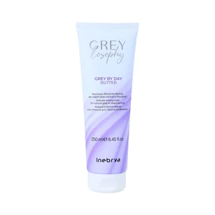 INEBRYA GREYLOSOPHY GREY BY DAY Rozświetlająca maska do włosów siwych i rozjaśnianych 250ml - Maski do włosów - miniaturka - grafika 1