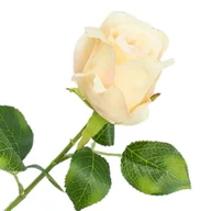 Sztuczne kwiaty - [w0585] Róża na gałązce 47cm morelowa - miniaturka - grafika 1