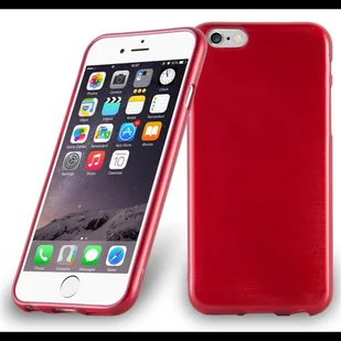 Cadorabo cador Abo  silikonowe TPU pokrowiec ochronny pokrowiec na telefon pasuje do Apple iPhone 6/6S < > (4.7) Case Cover w kolorze o wyglądzie szczotkowanej (Brushed ze stali nierdzewnej), czerwony DE-104835 - Etui i futerały do telefonów - miniaturka - grafika 1