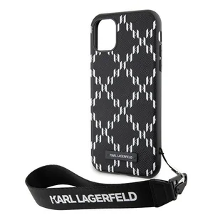 Karl Lagerfeld KLHCN61SAKLMBSK iPhone 11 / Xr  6.1" czarny/black hardcase Monogram Losange Saffiano - Etui i futerały do telefonów - miniaturka - grafika 6