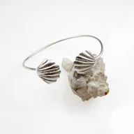 Bransoletki - Bransoletka srebrna z muszelkami II - miniaturka - grafika 1