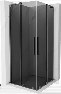 Mexen Velar L Duo kabina prysznicowa rozsuwana 80x80 cm, grafit, gun metal - 871-080-080-02-43-95 - Kabiny prysznicowe - miniaturka - grafika 1