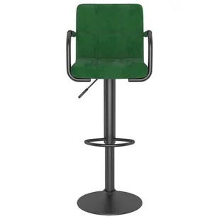 vidaXL Lumarko Hoker, ciemnozielony, obity aksamitem 334651 - Taborety i hokery - miniaturka - grafika 1