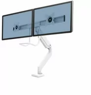 Uchwyty do monitorów - Ramię na 2 monitory Fellowes Eppa z listwą - białe - miniaturka - grafika 1