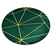 Dywany - Dywan EMERALD ekskluzywny 1013 koło - glamour, stylowy geometryczny butelkowa zieleń / złoty, koło 120 cm - miniaturka - grafika 1