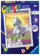 Malowanie po numerach - Ravensburger, CreArt dla dzieci, Malowanie po numerach, Koń o zachodzie słońca - miniaturka - grafika 1