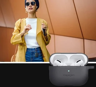 Etui silikonowe Spigen Fit case do Apple Airpods Pro Charcoal - Akcesoria do słuchawek - miniaturka - grafika 6