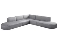 Narożniki - Narożnik Designerski MODENA CORNER, tkanina Poso, wiele kolorów Jasnoszary - miniaturka - grafika 1