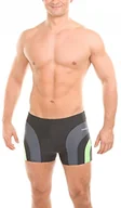 Kąpielówki męskie - Aqua-Speed męskie Sasha męskie aquashorts szorty kąpielowe Black/Grey/Green XL - miniaturka - grafika 1