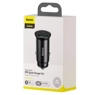 Baseus Baseus PPS inteligentna ładowarka samochodowa USB / USB Typ C 30 W Quick Charge 4.0 QC4+ Power Delivery 3.0 VOOC SCP AFC MTKPE czarny (CCYS-C01) hurtel-60585-0 - Ładowarki samochodowe - miniaturka - grafika 35