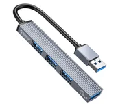 Huby USB - Orico AH-A13-GY-EP-HW 5Gbps 1xUSB-A 3.1 3xUSB-A 2.0 Aluminiowy - miniaturka - grafika 1