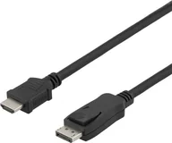 Kable komputerowe i do monitorów - Kabel Deltaco Kabelis DELTACO DisplayPort į HDMI, 4K UHD, 1m, juodas / DP-3010-K / R00110011 - miniaturka - grafika 1