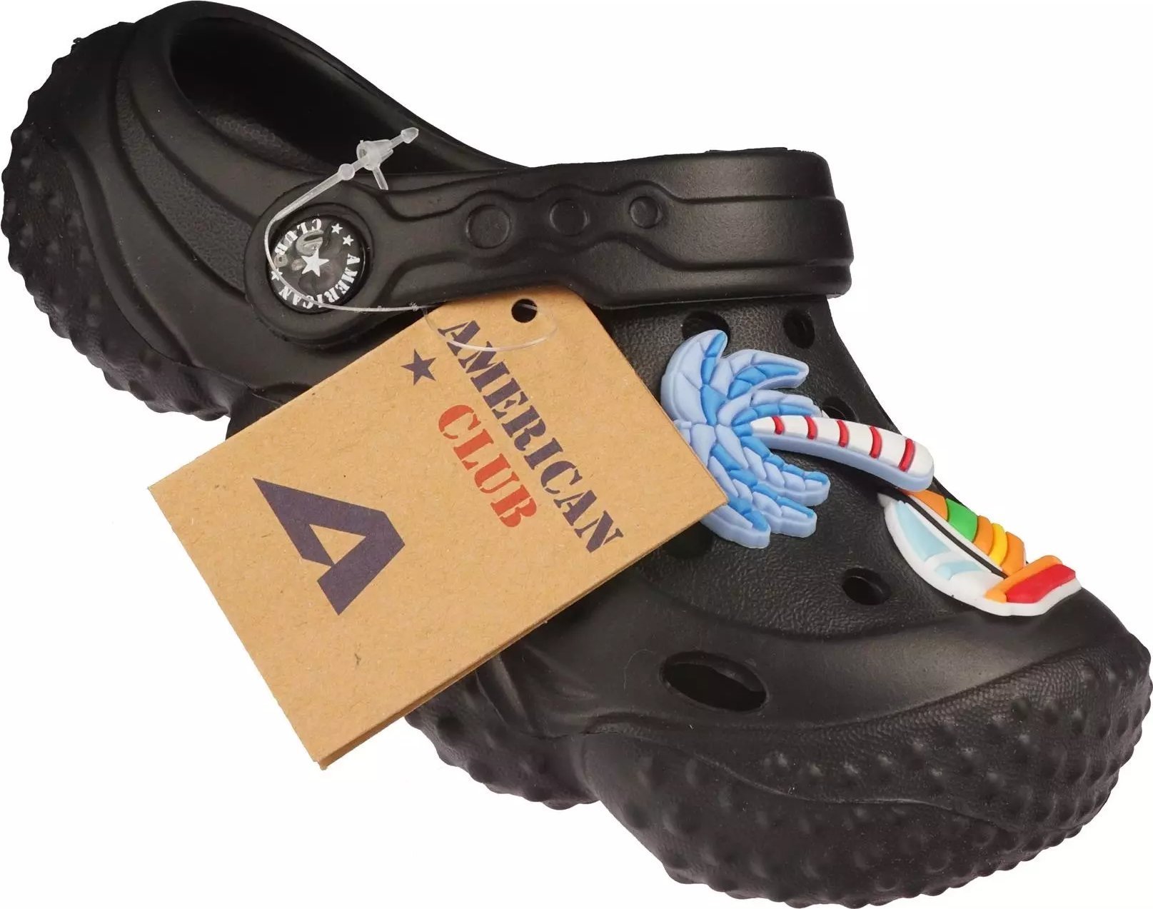 American Club Dziecięce klapki basenowe American Club NH-145/24 czarne 28