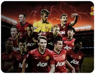 Podkładki pod mysz - PODKŁADKA POD MYSZKĘ MAN UNITED Z IMIENIEM 23x19CM DO LAPTOPA - miniaturka - grafika 1