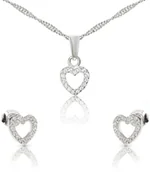 Zestawy biżuterii dla kobiet - Komplet biżuterii dla dziewczynki srebrny - miniaturka - grafika 1