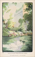 Plakaty - Hotel Plaza from Central Park, Rachael Robinson Elmer - plakat 40x50 cm - miniaturka - grafika 1
