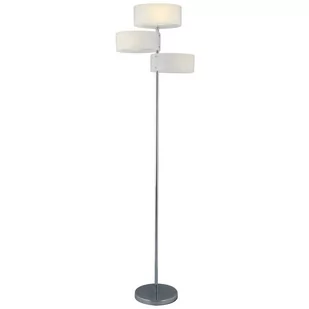 Mdeco LAMPA podłogowa ELMDRS8006/3F 8C MDECO metalowa OPRAWA stojąca chrom biała - Lampy stojące - miniaturka - grafika 1