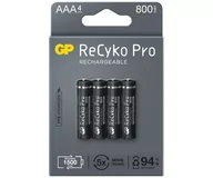 Ładowarki i akumulatory - GP Batteries 4 x akumulatorki AAA R03 ReCyko Pro Ni-MH 800mAh 85AAAHCB-5EB4 - miniaturka - grafika 1