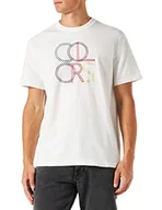 Koszulki męskie - United Colors of Benetton Męski T-shirt 3urfu1038, biały 074, 56 - miniaturka - grafika 1