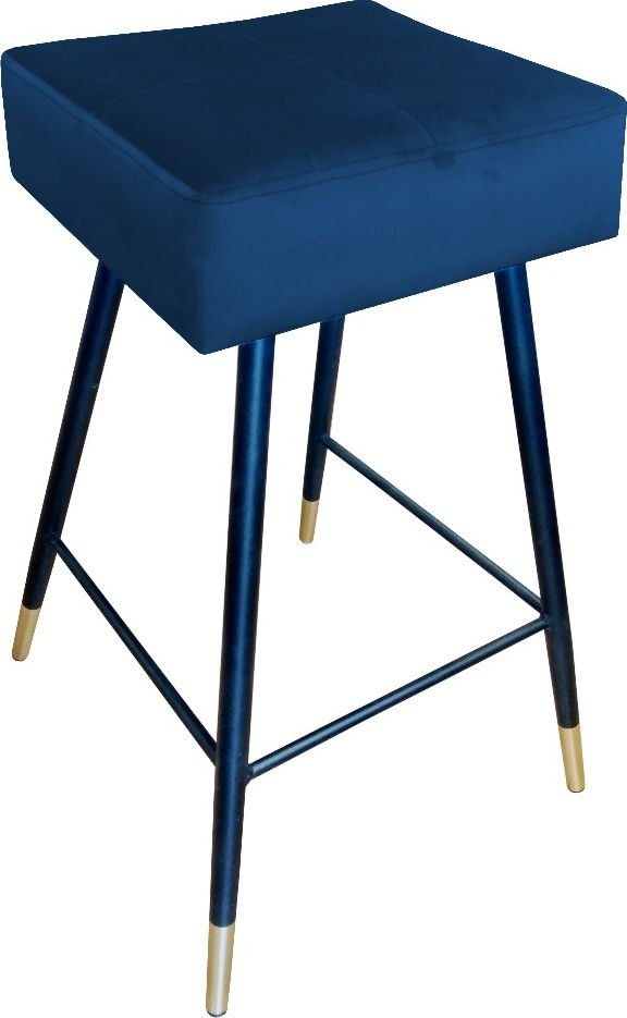 Atos Hoker OLIMP VELVET GOLD granatowy na czarnych metalowych nogach ATOS