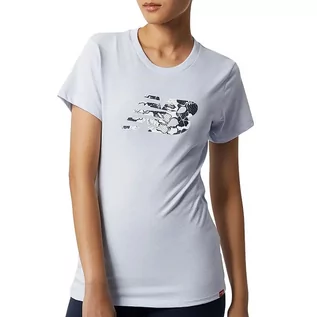 Koszulki sportowe damskie - Koszulka New Balance WT21804SIY - fioletowa - grafika 1