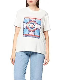 Wrangler Koszulka damska High Rib Regular Tee, Worn White, XS - Koszulki i topy damskie - miniaturka - grafika 1