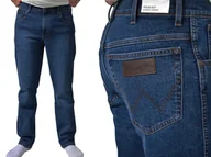 Spodnie męskie - WRANGLER Spodnie Texas straight jeans proste Niebieski W34 L30 - miniaturka - grafika 1