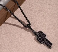 Wisiorki - Naszyjnik wisiorek chain Billie Eilish bad guy czarny prezent streetwear - miniaturka - grafika 1