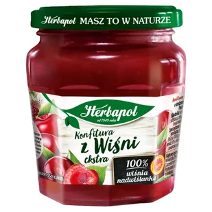 Herbapol Konfitura extra z wiśni o obniżonej zawartości cukru 240 g - Konfitury, marmolady, powidła - miniaturka - grafika 1