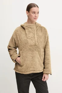 Burton bluza sportowa Lemma kolor beżowy z kapturem gładka 238431 - Bluzy damskie - miniaturka - grafika 1