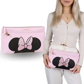 Kosmetyczki, organizery i kuferki - Disney, Myszka Minnie, Różowa kosmetyczka na zamek, 33x19x5 cm - miniaturka - grafika 1
