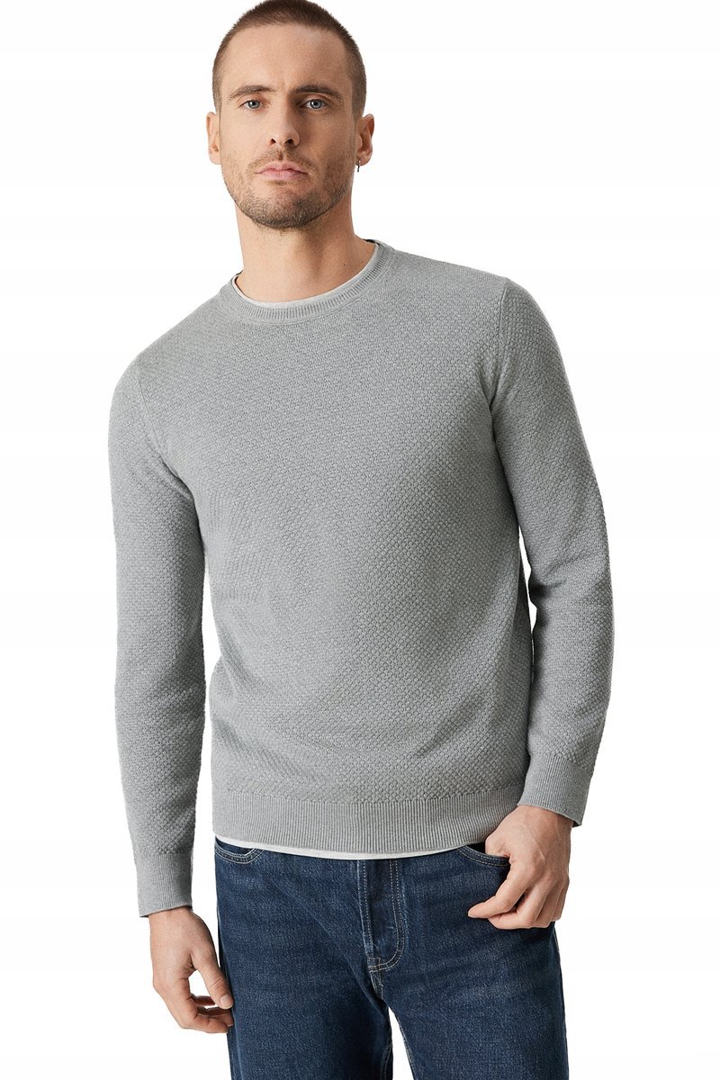 Sweter Męski Szary Bawełniany O-neck Próchnik PM17 S
