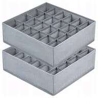 Meble modułowe i akcesoria - 2X Organizer Na Bieliznę Skarpetki Wkład Do Szuflady Szafy 24 Przegródki - miniaturka - grafika 1