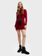 Sukienki - Desigual Sukienka koktajlowa Hellen 22WWVK76 Czerwony Slim Fit - miniaturka - grafika 1