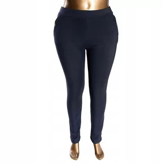 Legginsy - SPODNIE ocieplane polarkiem PLUS SIZE eleganckie - grafika 1