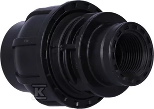 Złączka zaciskowa PP 32x3/4" GW gwint wewnętrzny PN16, do rur PE, kolor czarny - Łączniki, trójniki, kształtki - miniaturka - grafika 1