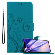 Etui i futerały do telefonów - Cadorabo Etui do Apple iPhone 13 PRO MAX Etui ochronne w kolorze niebieskim Etui ochronne na telefon komórkowy Etui Flowers Flower Case - miniaturka - grafika 1