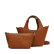 Torebki damskie - Torebka Guess Calista Mini HWBG73 34750 Brązowy - miniaturka - grafika 1