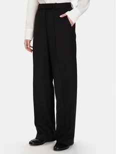 Tommy Hilfiger Spodnie materiałowe Timeless WW0WW48362 Czarny Straight Fit - Spodnie sportowe damskie - miniaturka - grafika 1