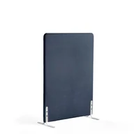 Artykuły do ekspozycji w sklepie - Ścianka podłogowa ZONE, 1360x1000x46 mm, tkanina Hush, białe podstawy, granatowy - miniaturka - grafika 1