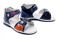 Buty dla dziewczynek - WOJTYŁKO 3S2520 granat, sandały dziecięce, rozmiary 28-30 - Wojtyłko - miniaturka - grafika 1