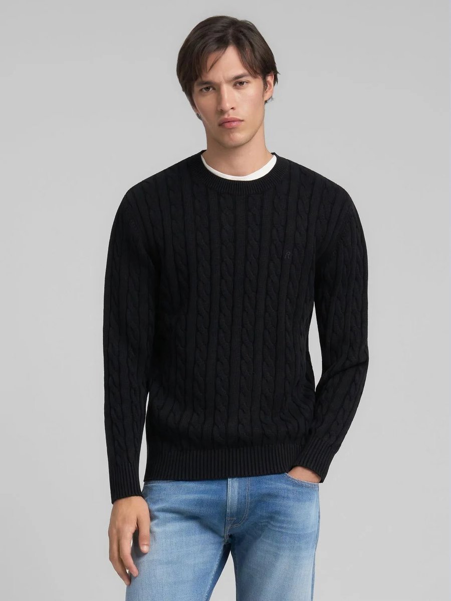 maglie mężczyzna replay uk4866.g21280g 098 black