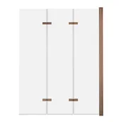 Parawany nawannowe - ADNaturalnie Parawan nawannowy trzyczęściowy składany SAJNO 100x150 cm szkło transparentne wykończenie MIEDZIANE SZCZOTKOWANE z powłoką NANO SPW-003-100MSZ - miniaturka - grafika 1