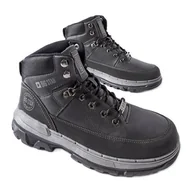 Buty trekkingowe męskie - Czarne trapery męskie Big Star KK174120 Black - miniaturka - grafika 1