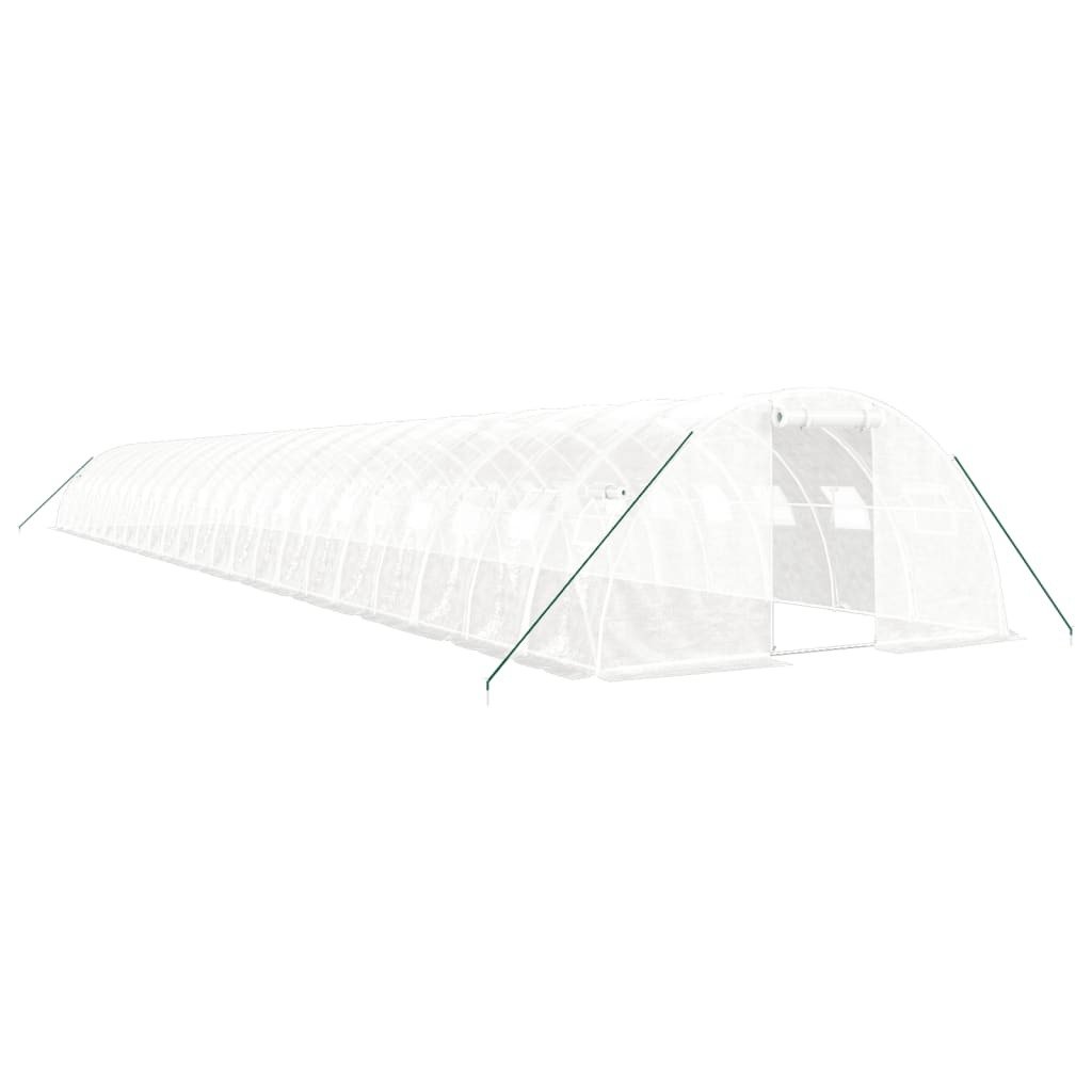 Prolenta Premium - Szklarnia z ramą stalową biała 96 m² 24x4x2 m
