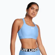 Bielizna sportowa damska - Biustonosz treningowy Under Armour HeatGear Armour High horizon blue/white - miniaturka - grafika 1
