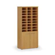 Regały biurowe - Regał sortujący PRIMO WOOD, 1781 x 800 x 420 mm, 27 przegród, buk - miniaturka - grafika 1
