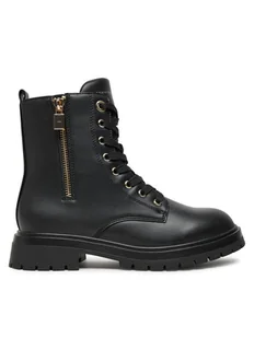 Tommy Hilfiger Trapery Lace-Up Bootie T3A5-33567-1351 S Czarny - Buty dla dziewczynek - miniaturka - grafika 1